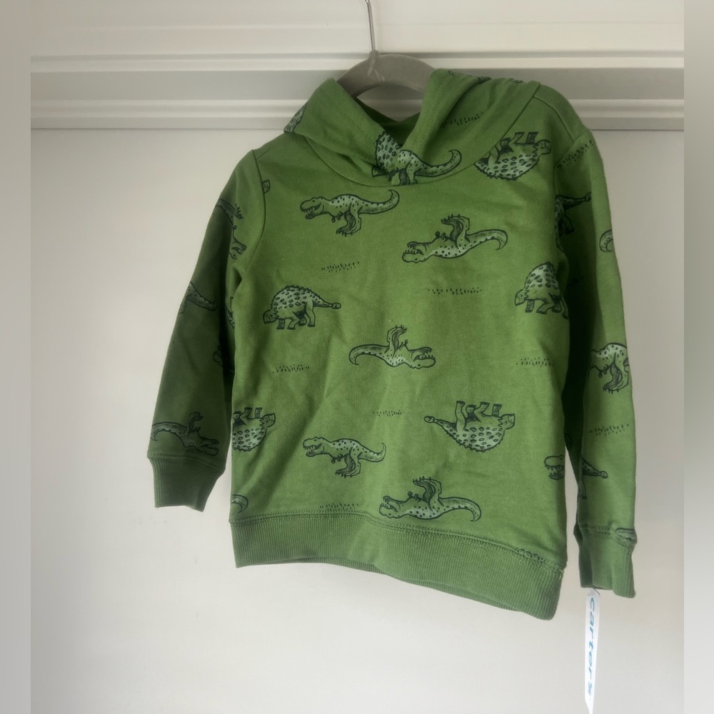 NEW WITH TAGS. Carters dinosaur hoodie. 24 months